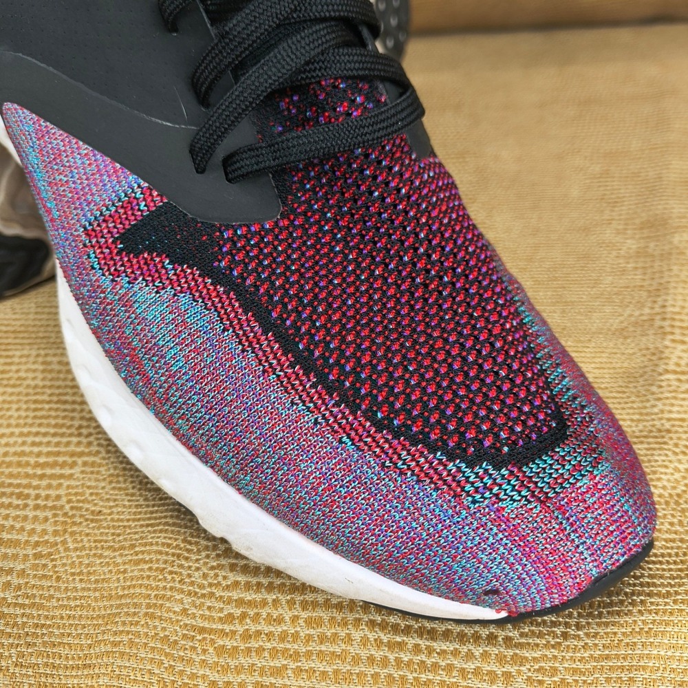 Nike Odyssey React Flyknit 2 Mens Running Shoes Black Multi Color AH1015-005 12 - Picture 3 of 14